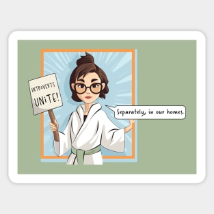 Introverts Unite! Sticker